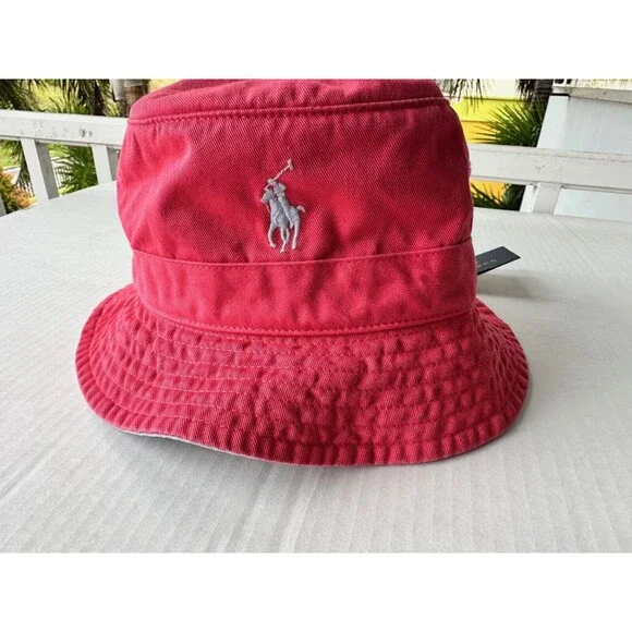 NWT Polo Ralph Lauren Men`s HatS/MPoloChino Bucket new